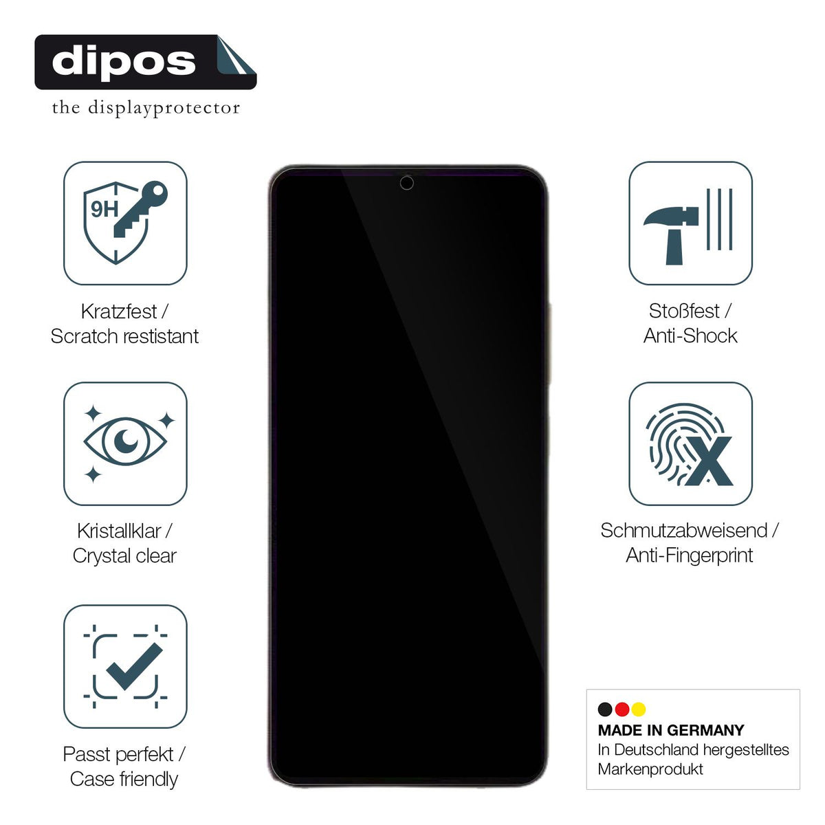 Displayschutz hergestellt in Deutschland, höchste Qualität made in Germany