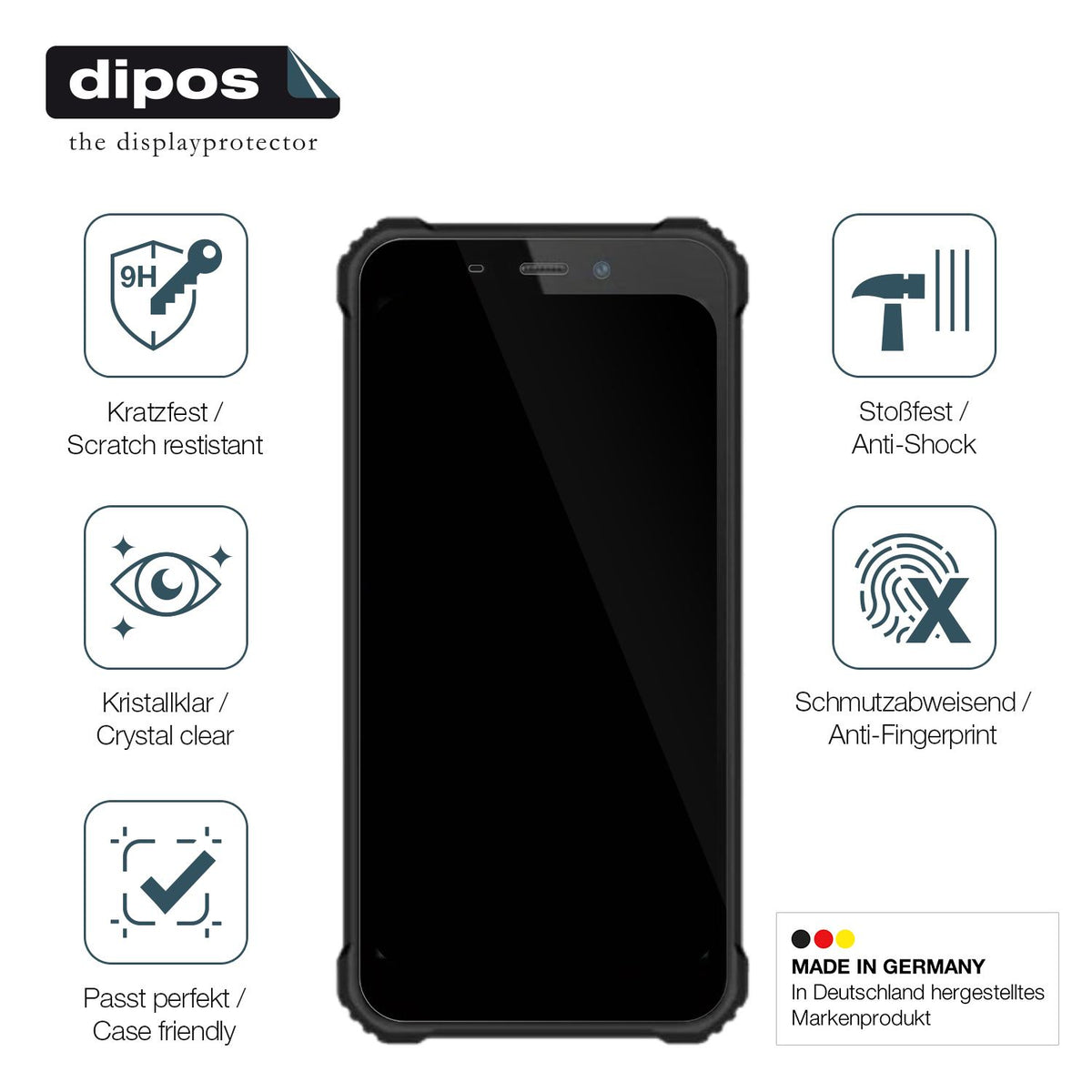 Displayschutz hergestellt in Deutschland, höchste Qualität made in Germany