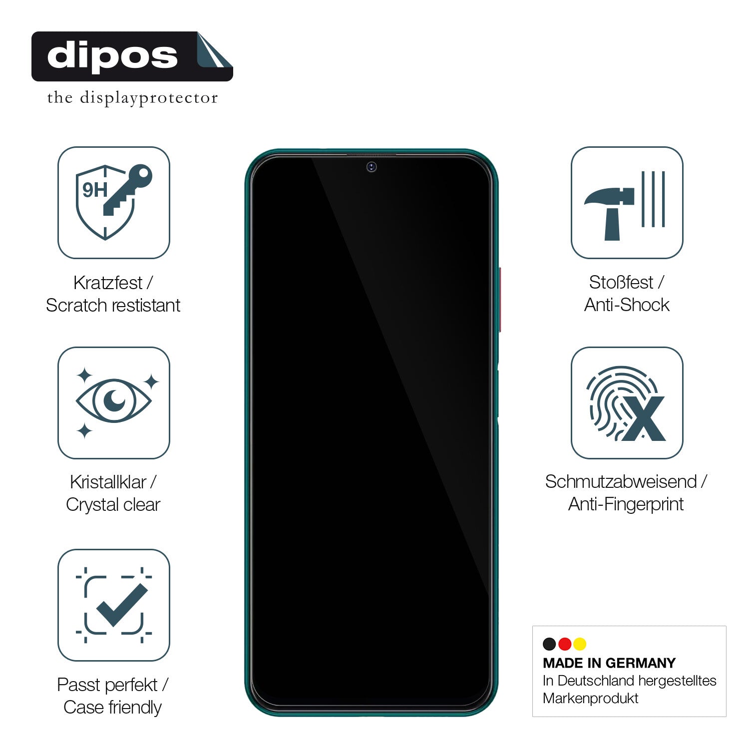 Displayschutz hergestellt in Deutschland, höchste Qualität made in Germany