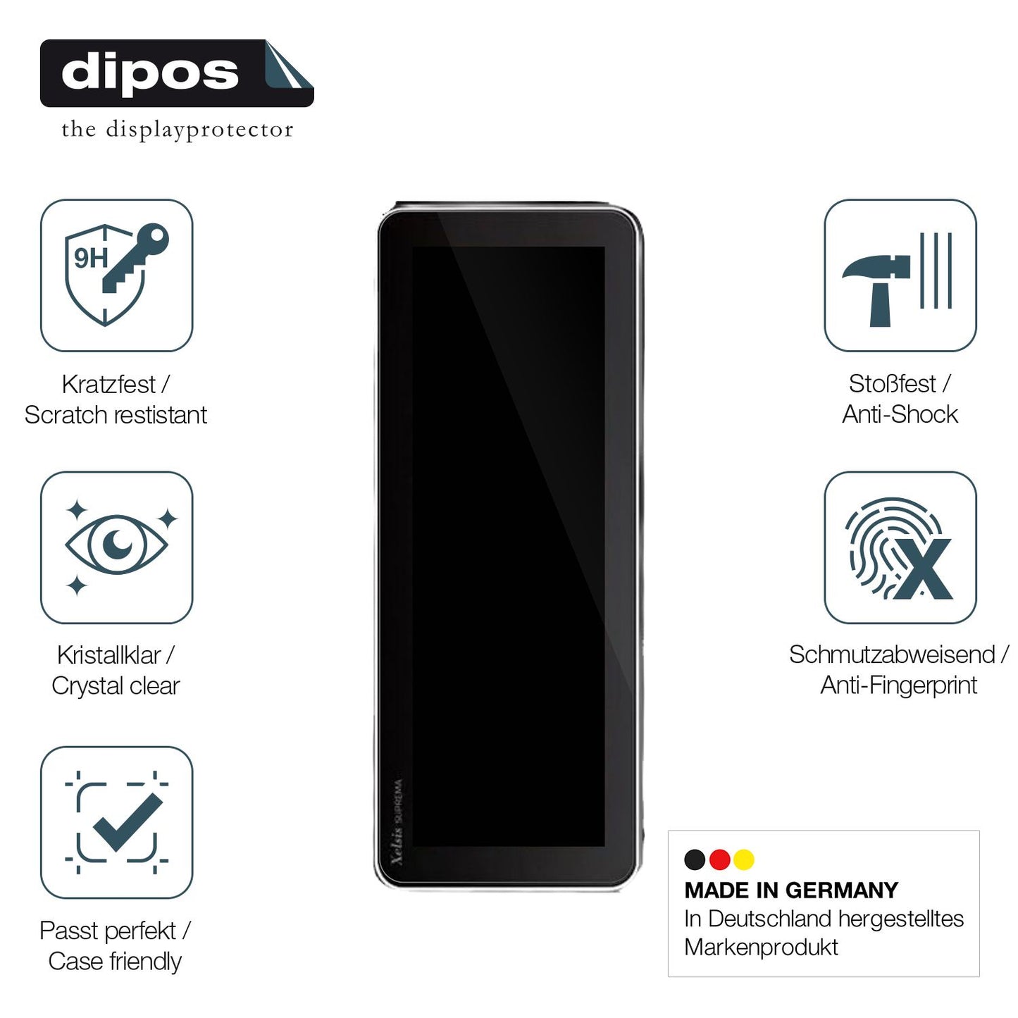 Displayschutz hergestellt in Deutschland, höchste Qualität made in Germany