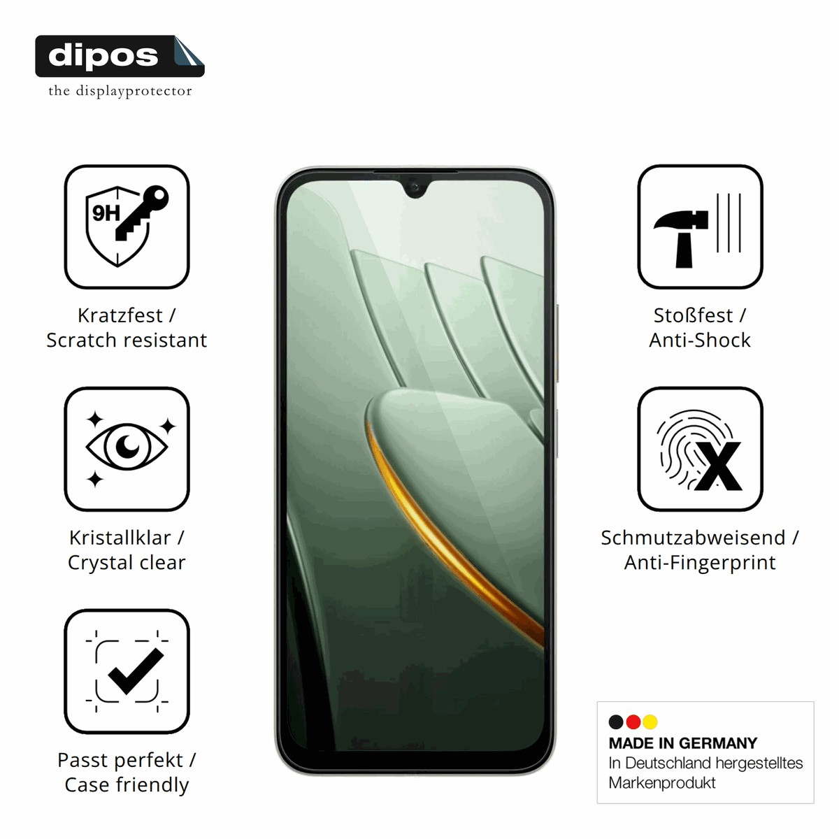 Displayschutz hergestellt in Deutschland, höchste Qualität made in Germany