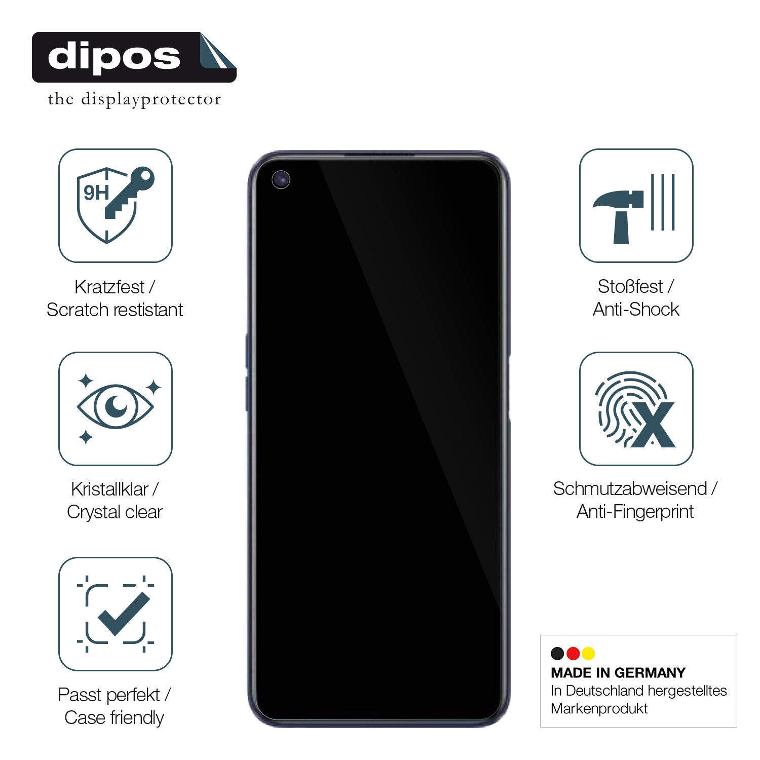 Displayschutz hergestellt in Deutschland, höchste Qualität made in Germany