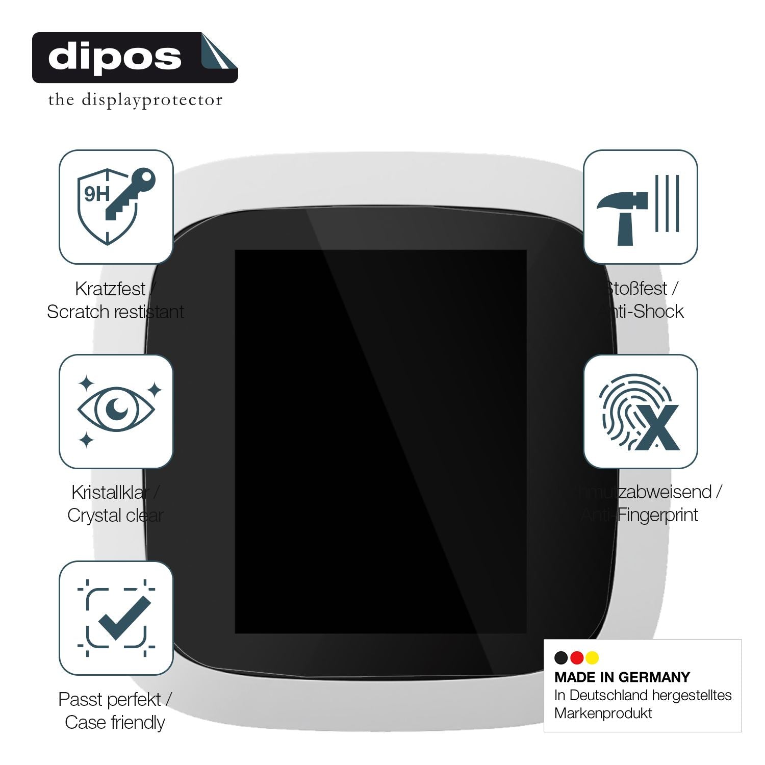Displayschutz hergestellt in Deutschland, höchste Qualität made in Germany