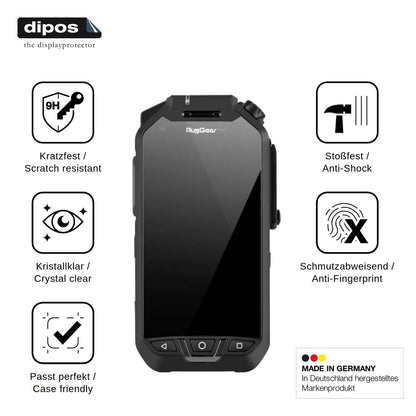 2x Screen Protector for RugGear RG750 Flexible Glass 9H dipos