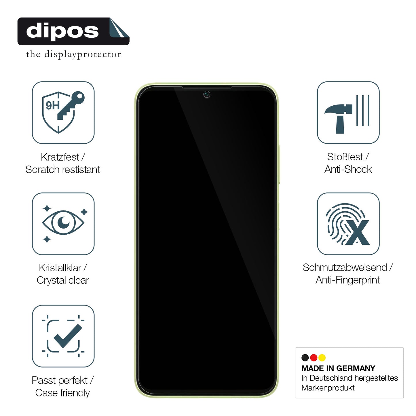 Displayschutz hergestellt in Deutschland, höchste Qualität made in Germany