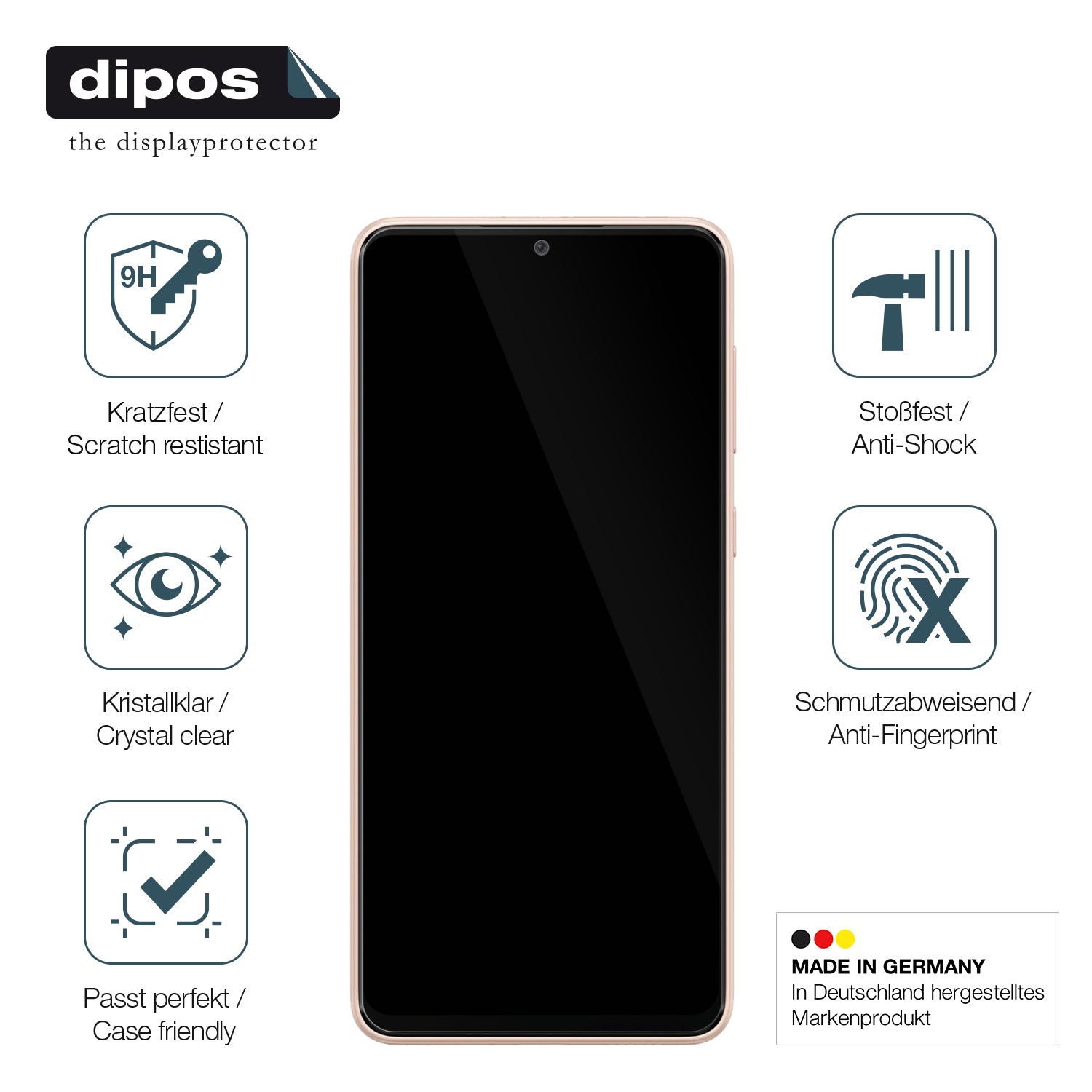 Displayschutz hergestellt in Deutschland, höchste Qualität made in Germany