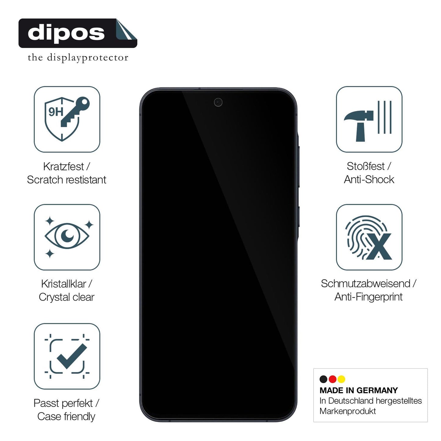 Displayschutz hergestellt in Deutschland, höchste Qualität made in Germany