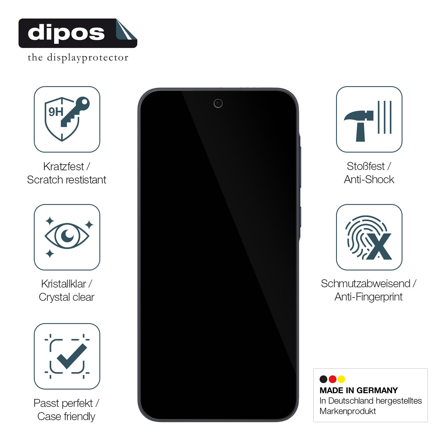 Displayschutz hergestellt in Deutschland, höchste Qualität made in Germany
