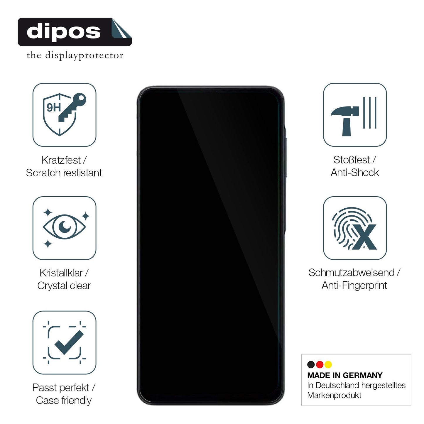 Displayschutz hergestellt in Deutschland, höchste Qualität made in Germany