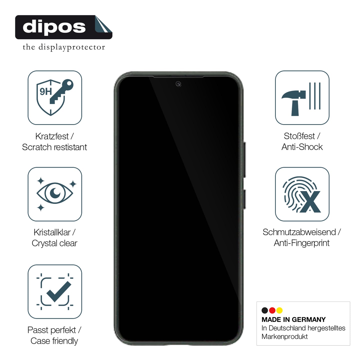 Displayschutz hergestellt in Deutschland, höchste Qualität made in Germany