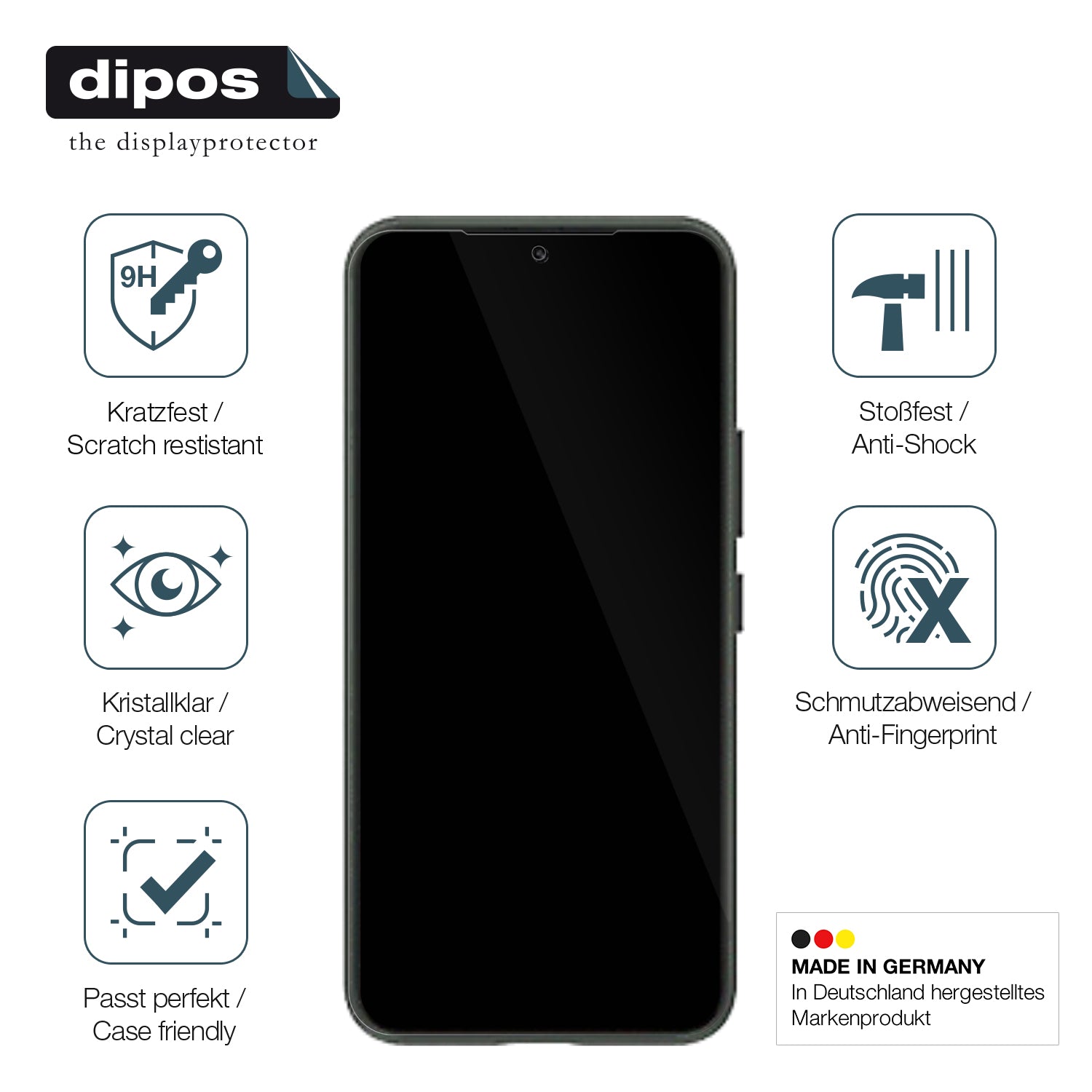 Displayschutz hergestellt in Deutschland, höchste Qualität made in Germany