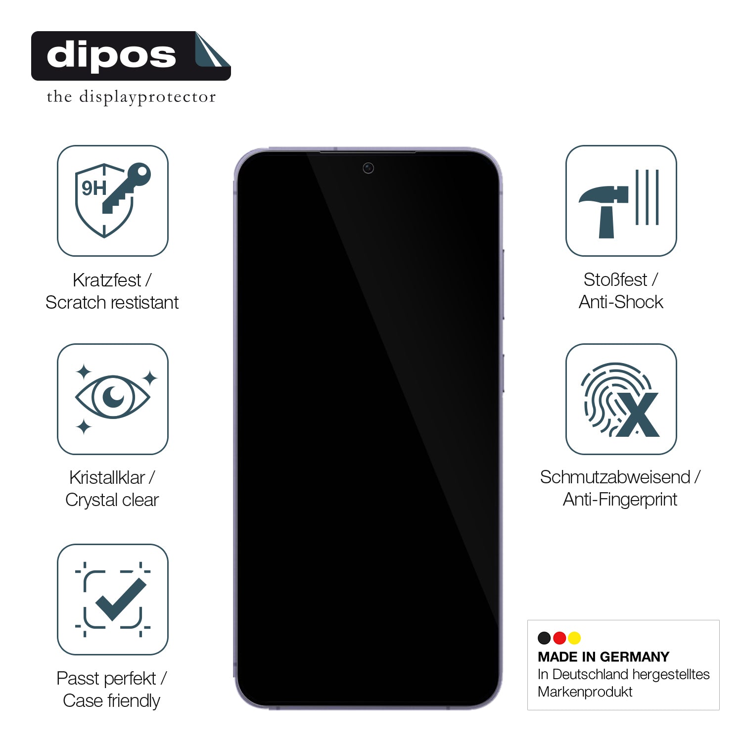 Displayschutz hergestellt in Deutschland, höchste Qualität made in Germany