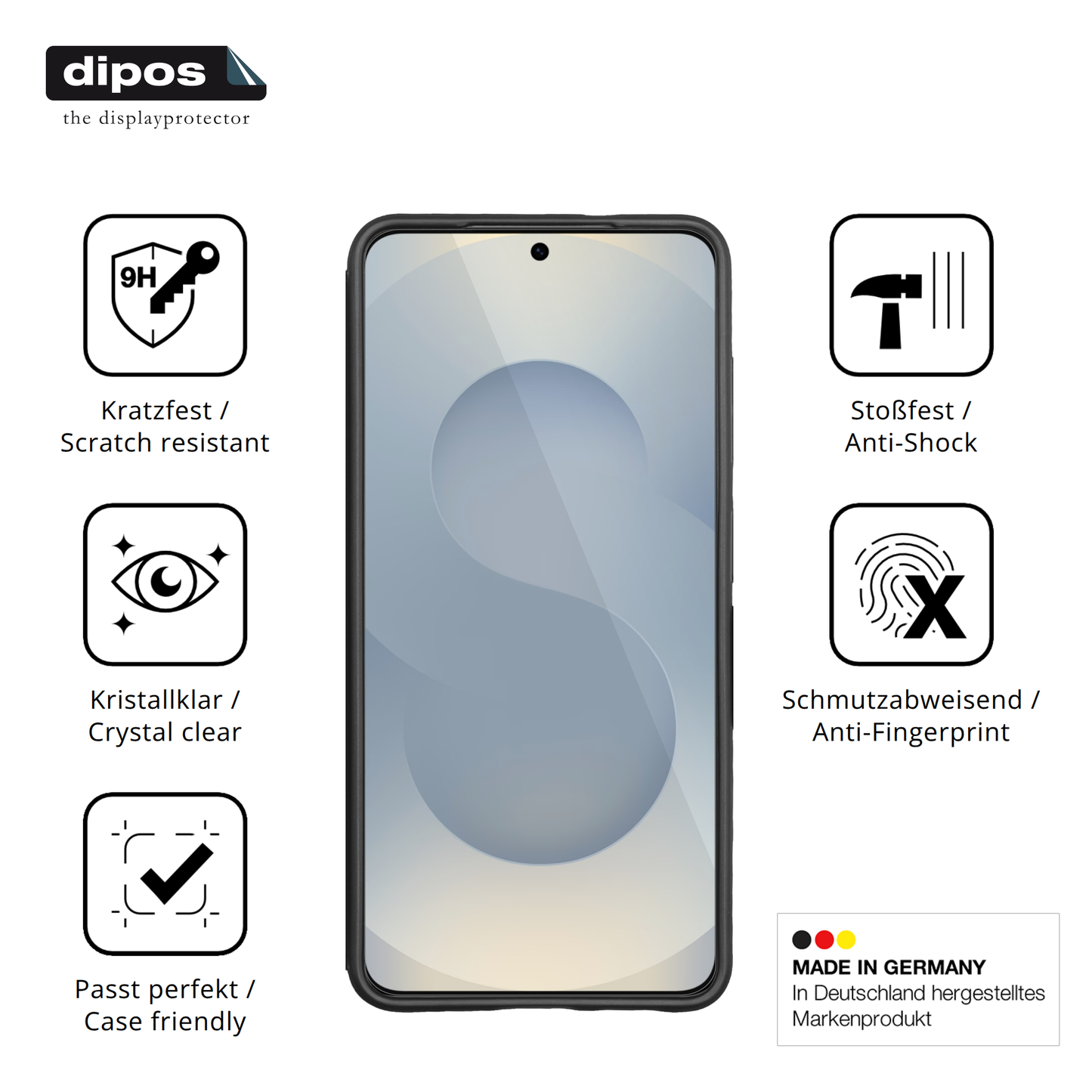 Displayschutz hergestellt in Deutschland, höchste Qualität made in Germany