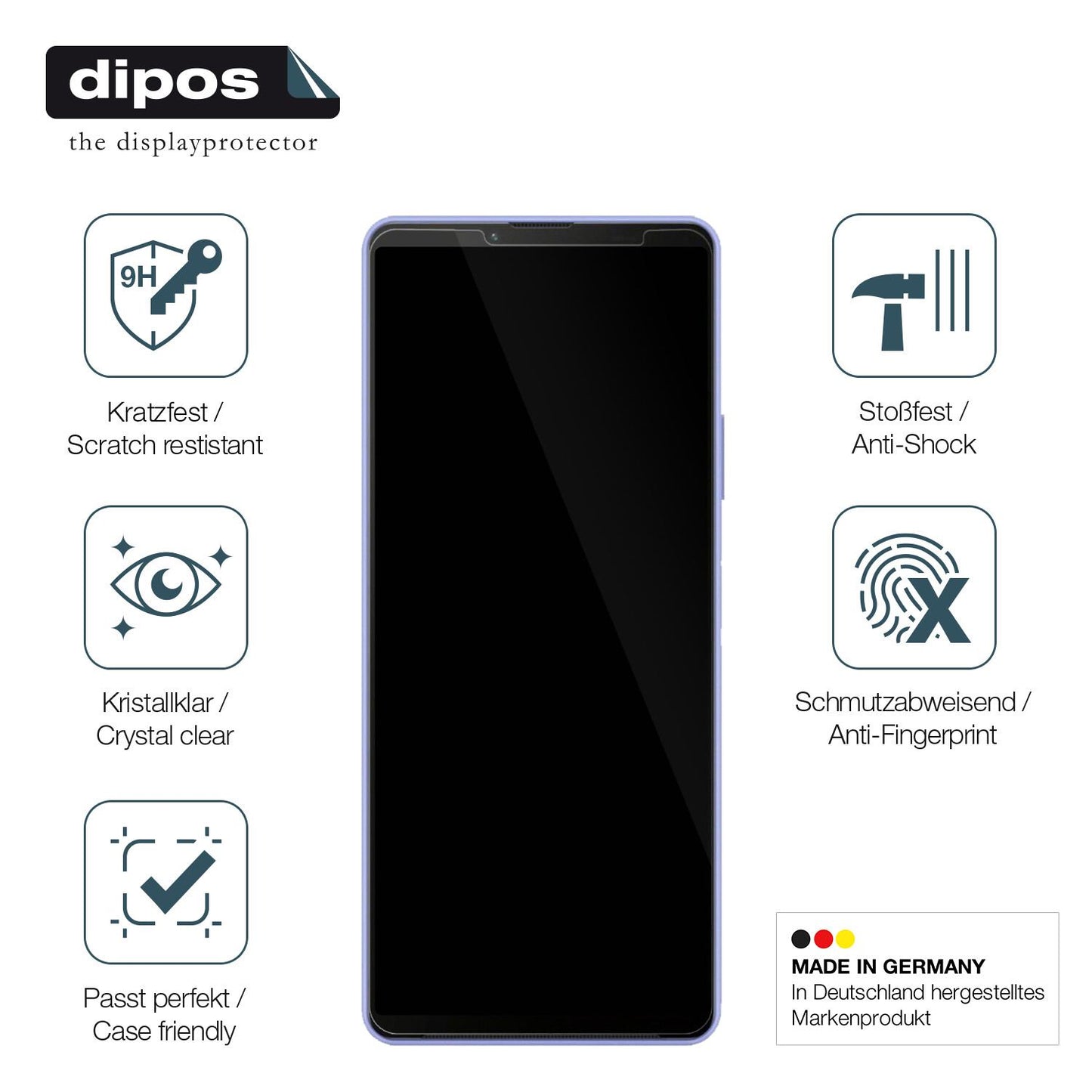 Displayschutz hergestellt in Deutschland, höchste Qualität made in Germany