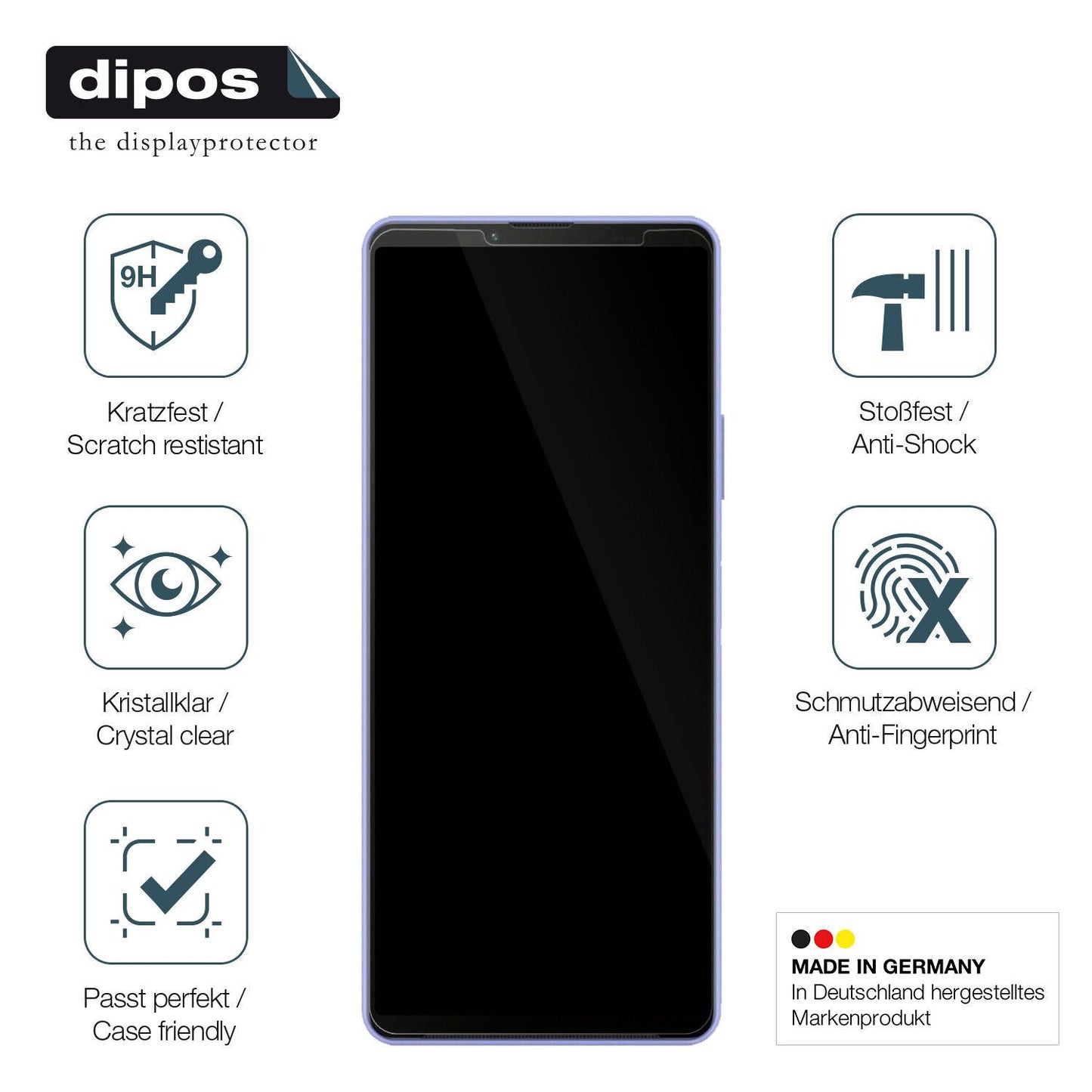 Displayschutz hergestellt in Deutschland, höchste Qualität made in Germany