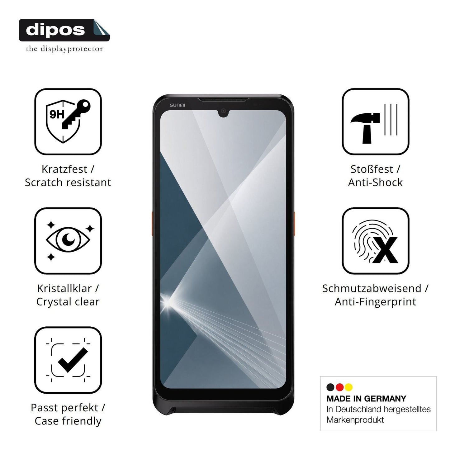 Displayschutz hergestellt in Deutschland, höchste Qualität made in Germany