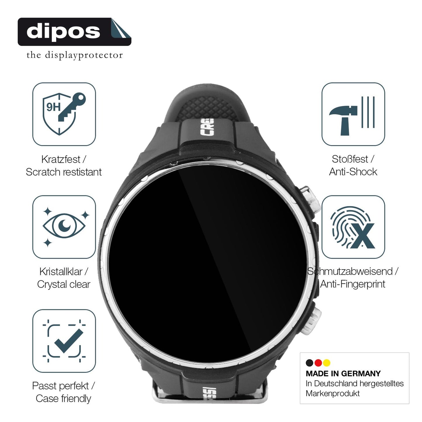 Displayschutz hergestellt in Deutschland, höchste Qualität made in Germany