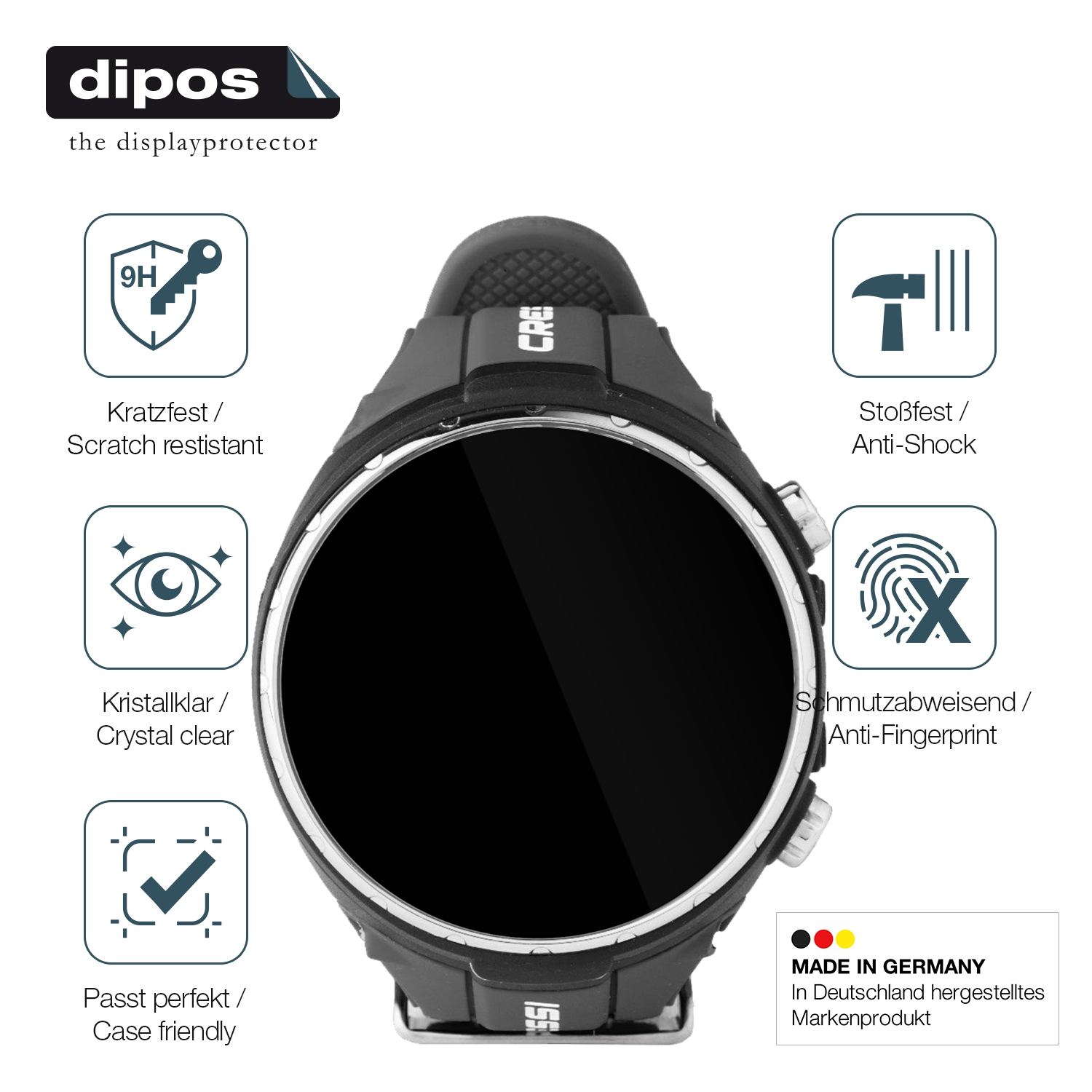 Displayschutz hergestellt in Deutschland, höchste Qualität made in Germany