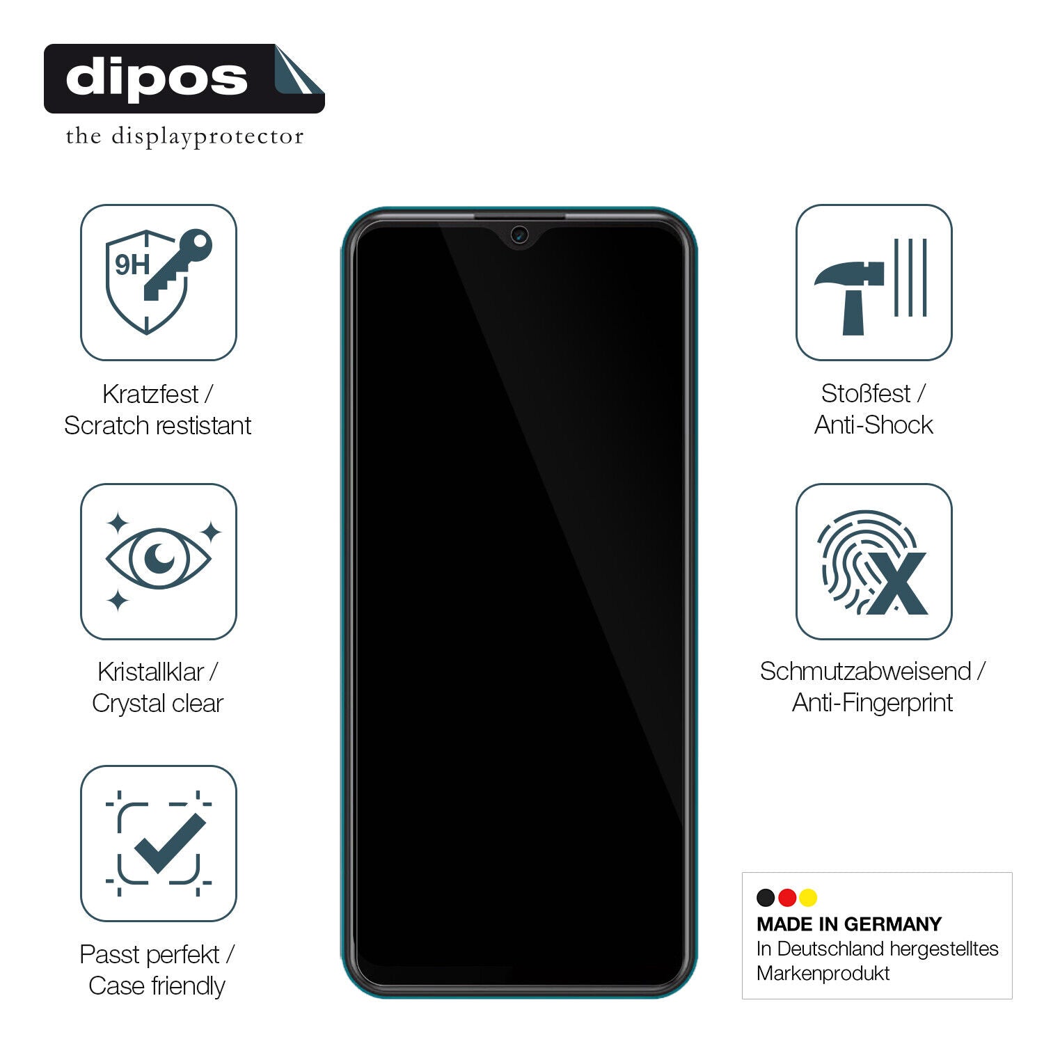 Displayschutz hergestellt in Deutschland, höchste Qualität made in Germany