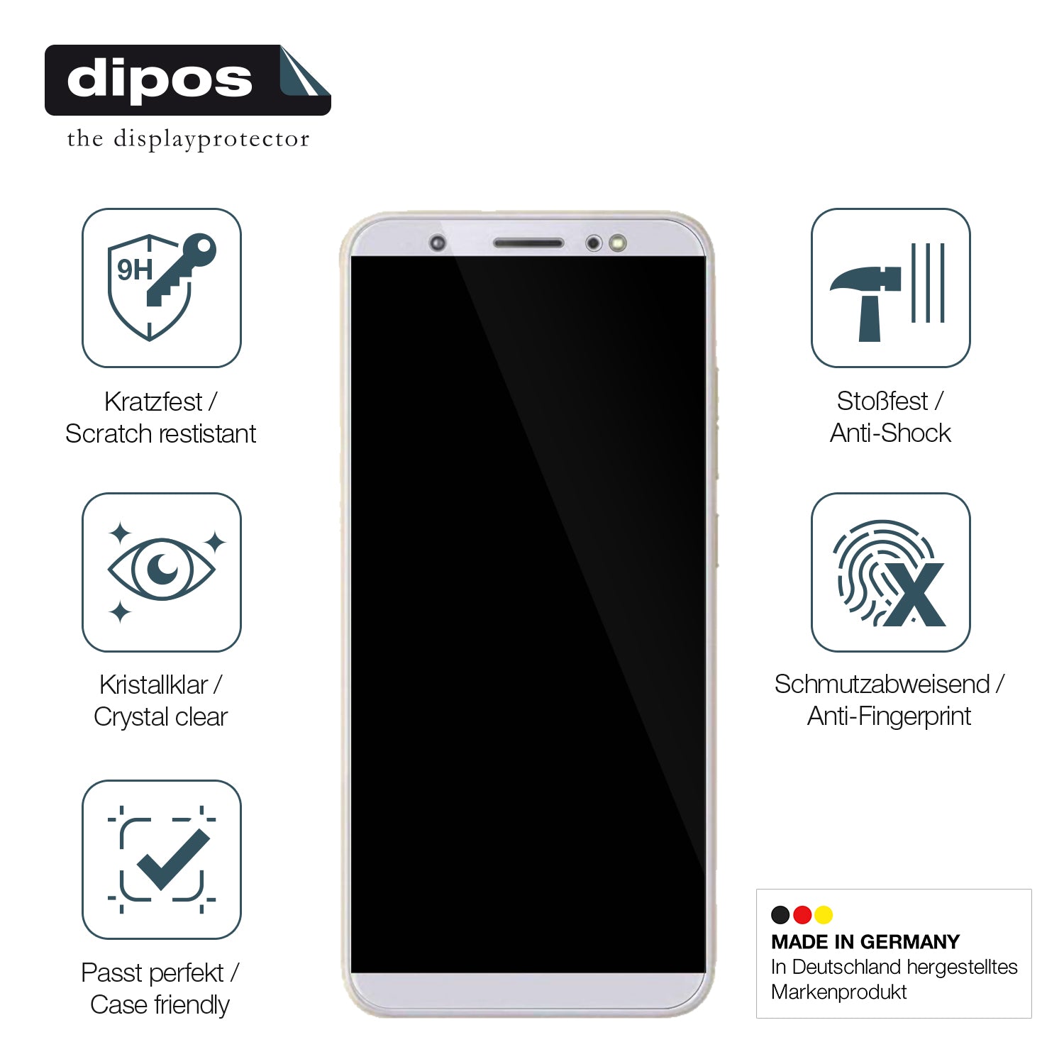 Displayschutz hergestellt in Deutschland, höchste Qualität made in Germany