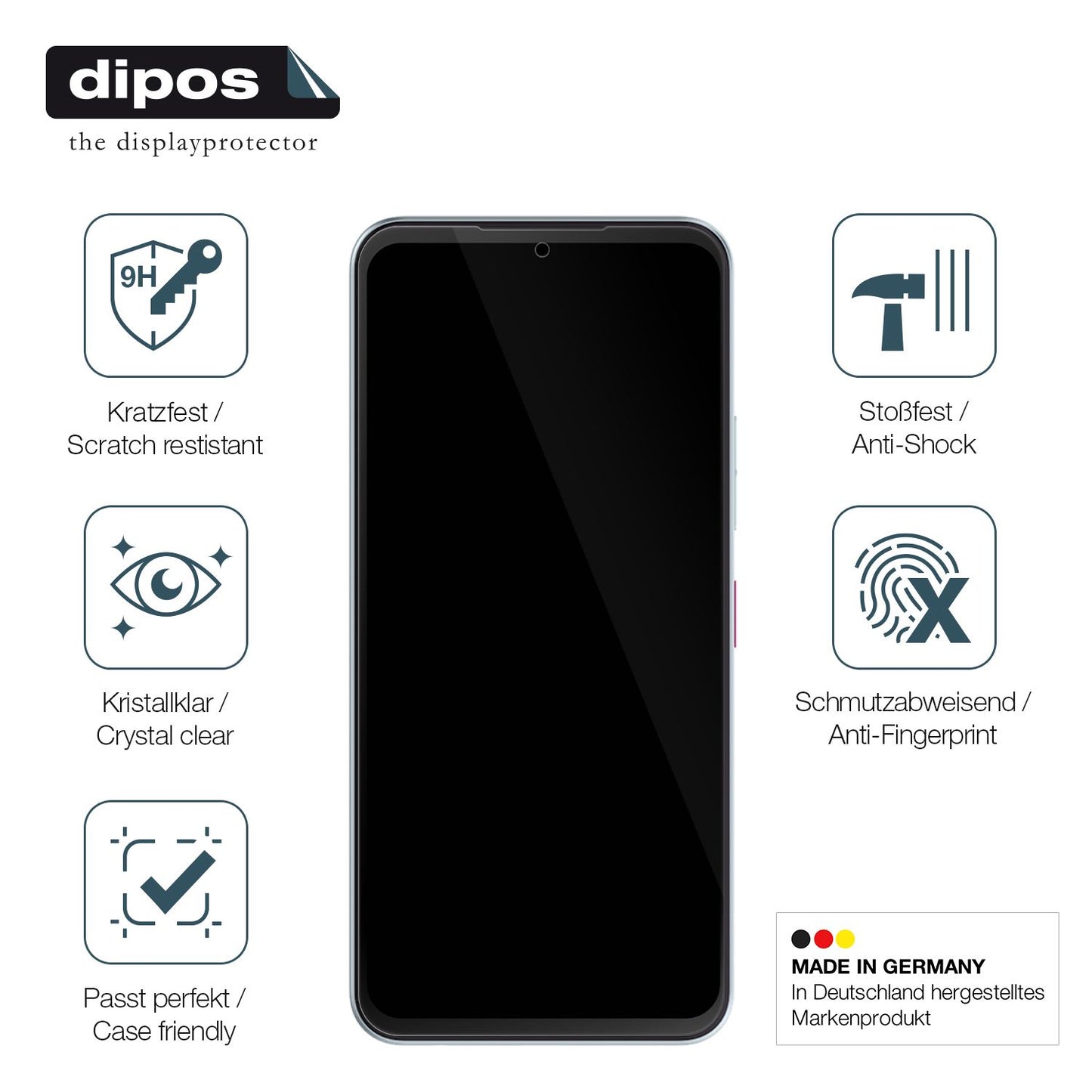 Displayschutz hergestellt in Deutschland, höchste Qualität made in Germany