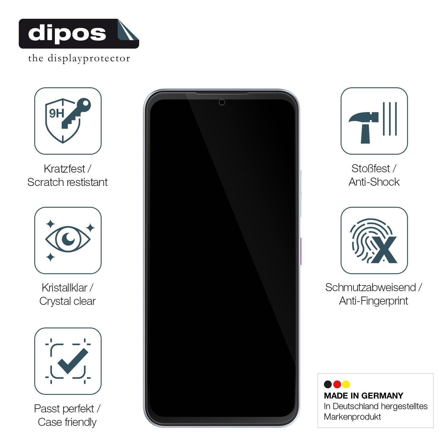 Displayschutz hergestellt in Deutschland, höchste Qualität made in Germany