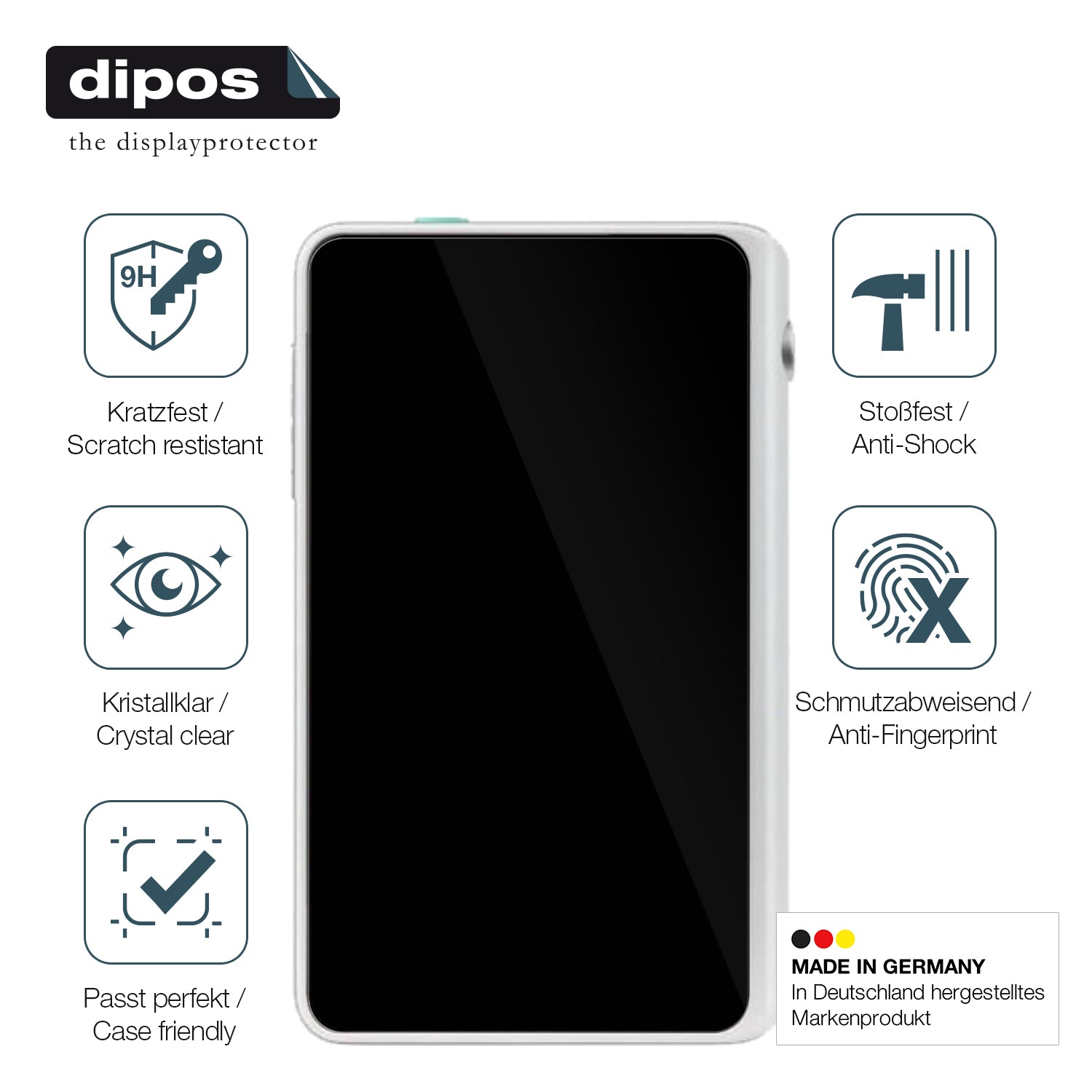 Displayschutz hergestellt in Deutschland, höchste Qualität made in Germany