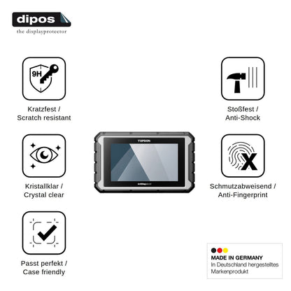 2x Screen Protector for Topdon ArtiDiag 900 BT Flexible Glass 9H dipos