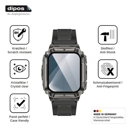2x Screen Protector for Ulefone Armor Watch Ultra Flexible Glass 9H dipos