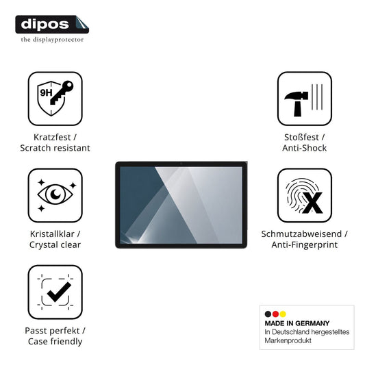 Klare Displayschutzfolie von dipos passend für VASOUN M40, 9H kratzfest und blasenfrei montiert