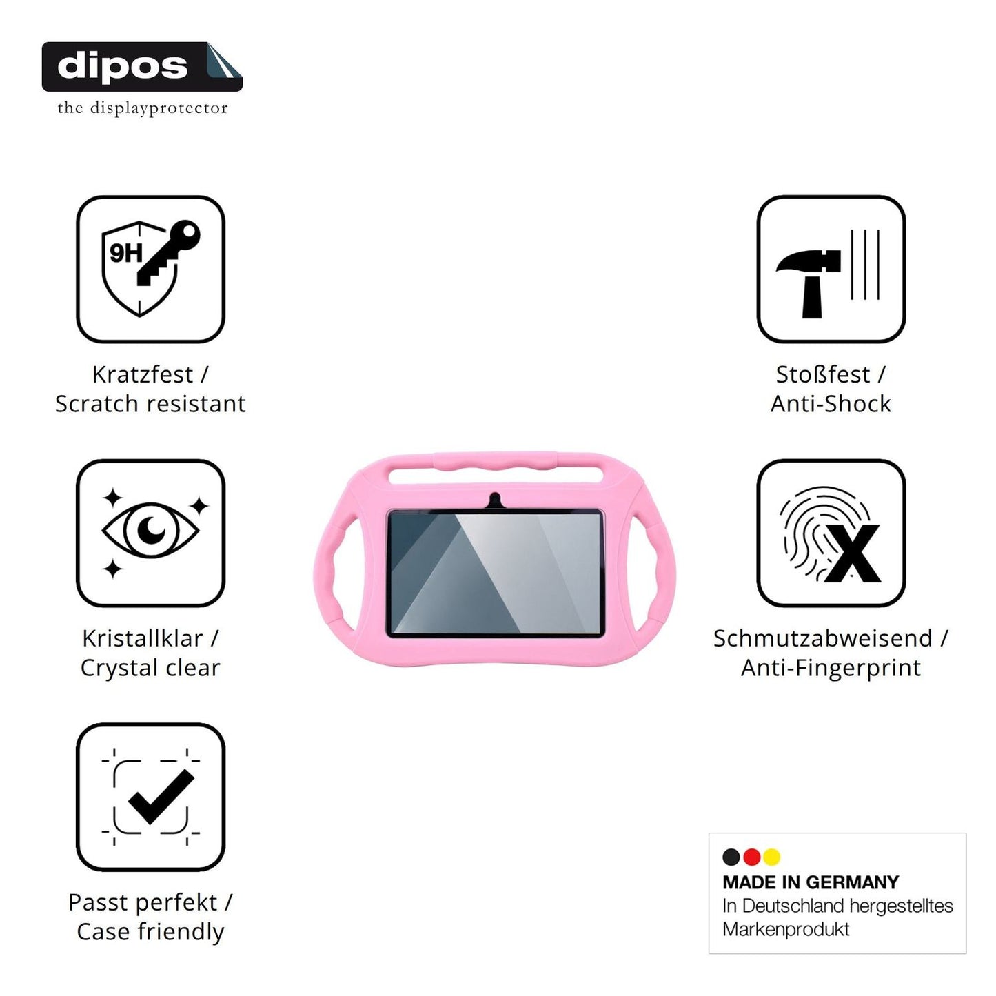Displayschutz hergestellt in Deutschland, höchste Qualität made in Germany