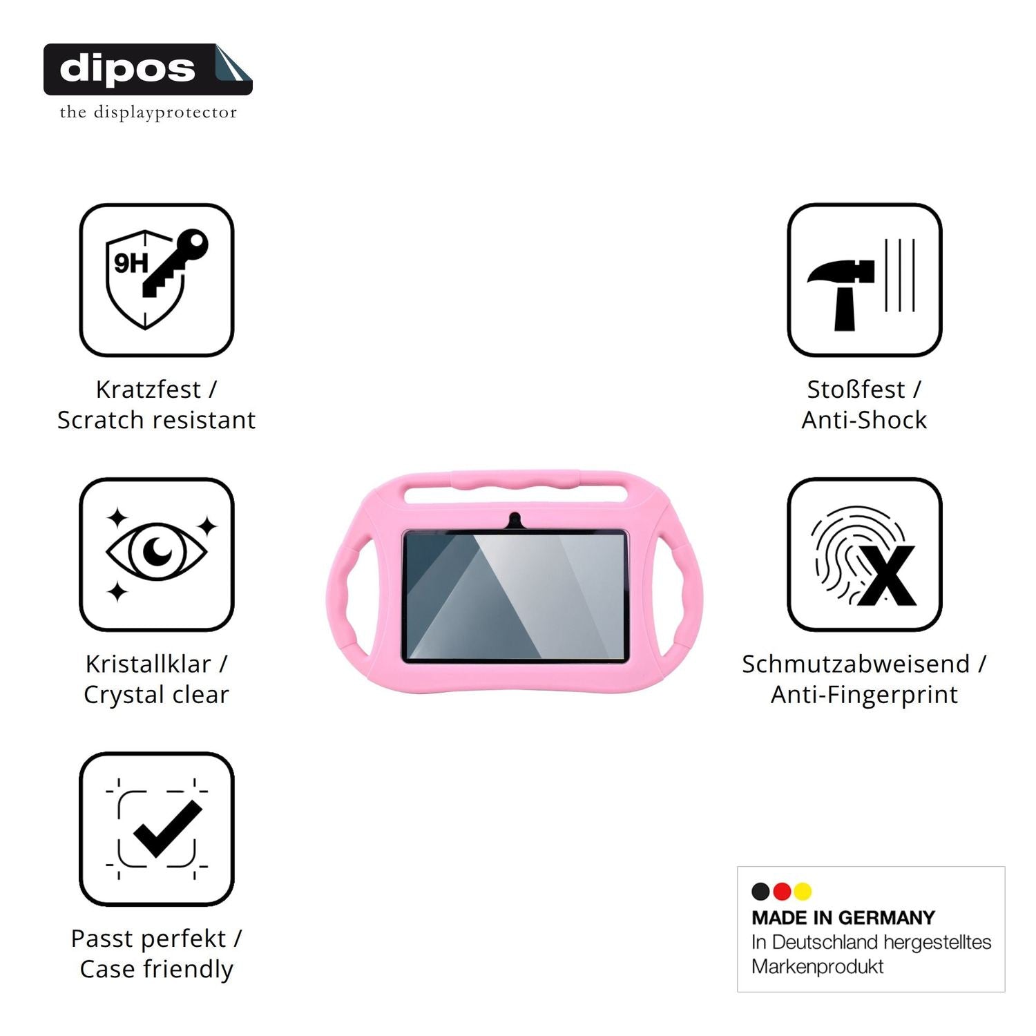Displayschutz hergestellt in Deutschland, höchste Qualität made in Germany