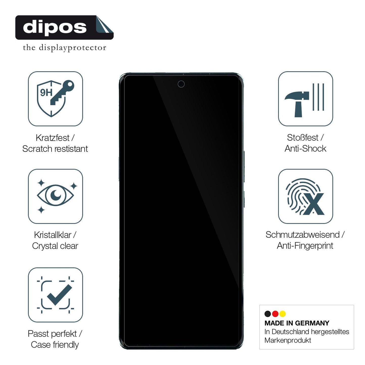 Displayschutz hergestellt in Deutschland, höchste Qualität made in Germany