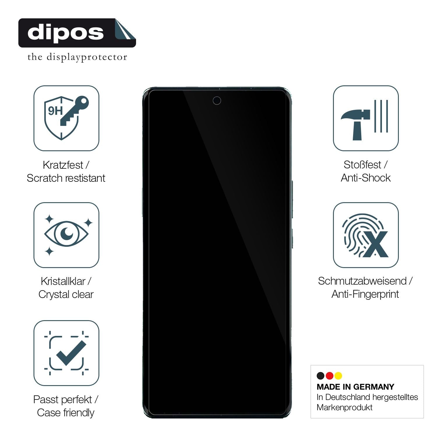 Displayschutz hergestellt in Deutschland, höchste Qualität made in Germany