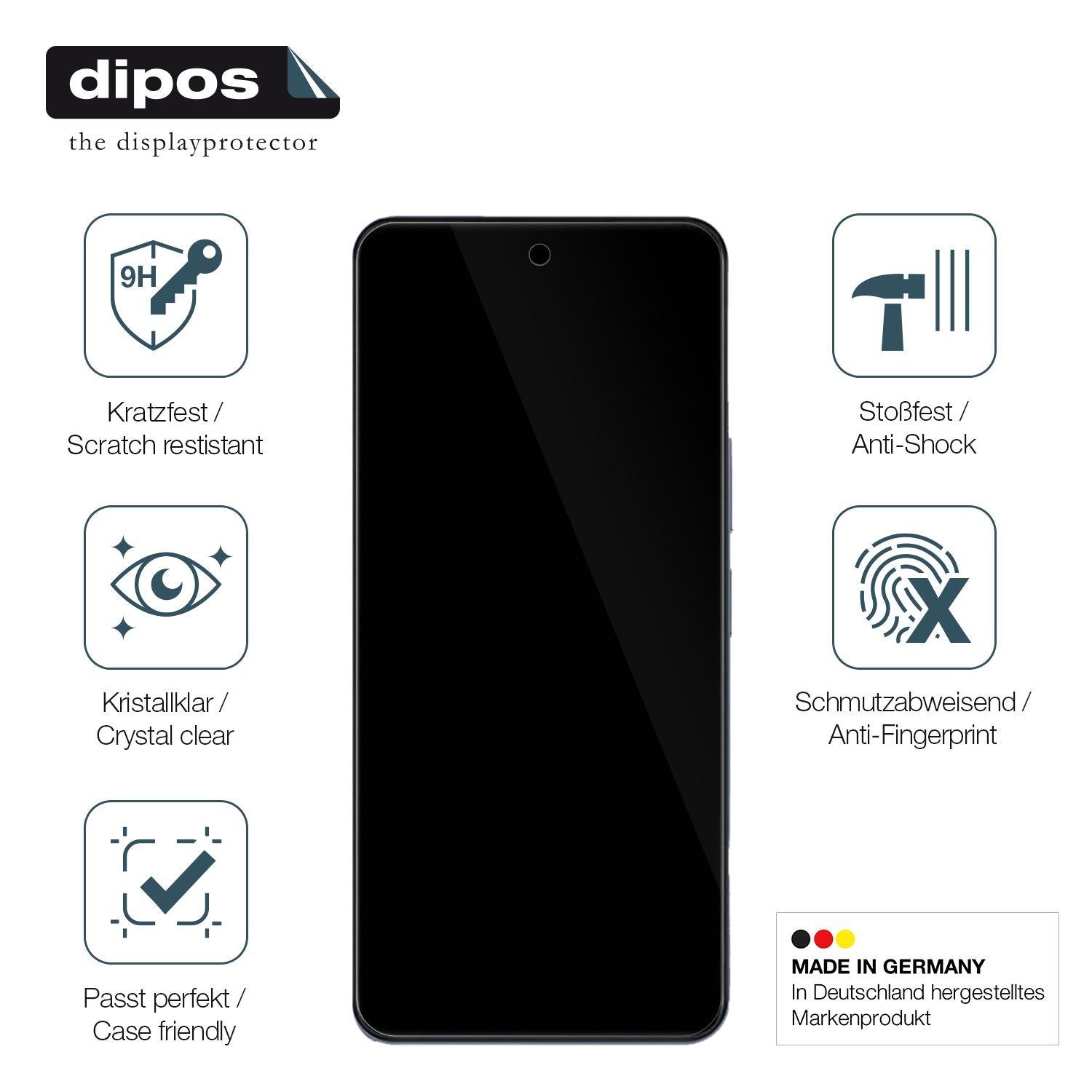 Displayschutz hergestellt in Deutschland, höchste Qualität made in Germany