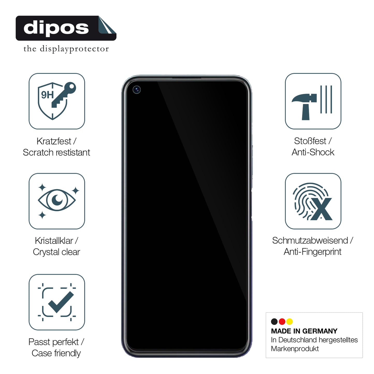 Displayschutz hergestellt in Deutschland, höchste Qualität made in Germany