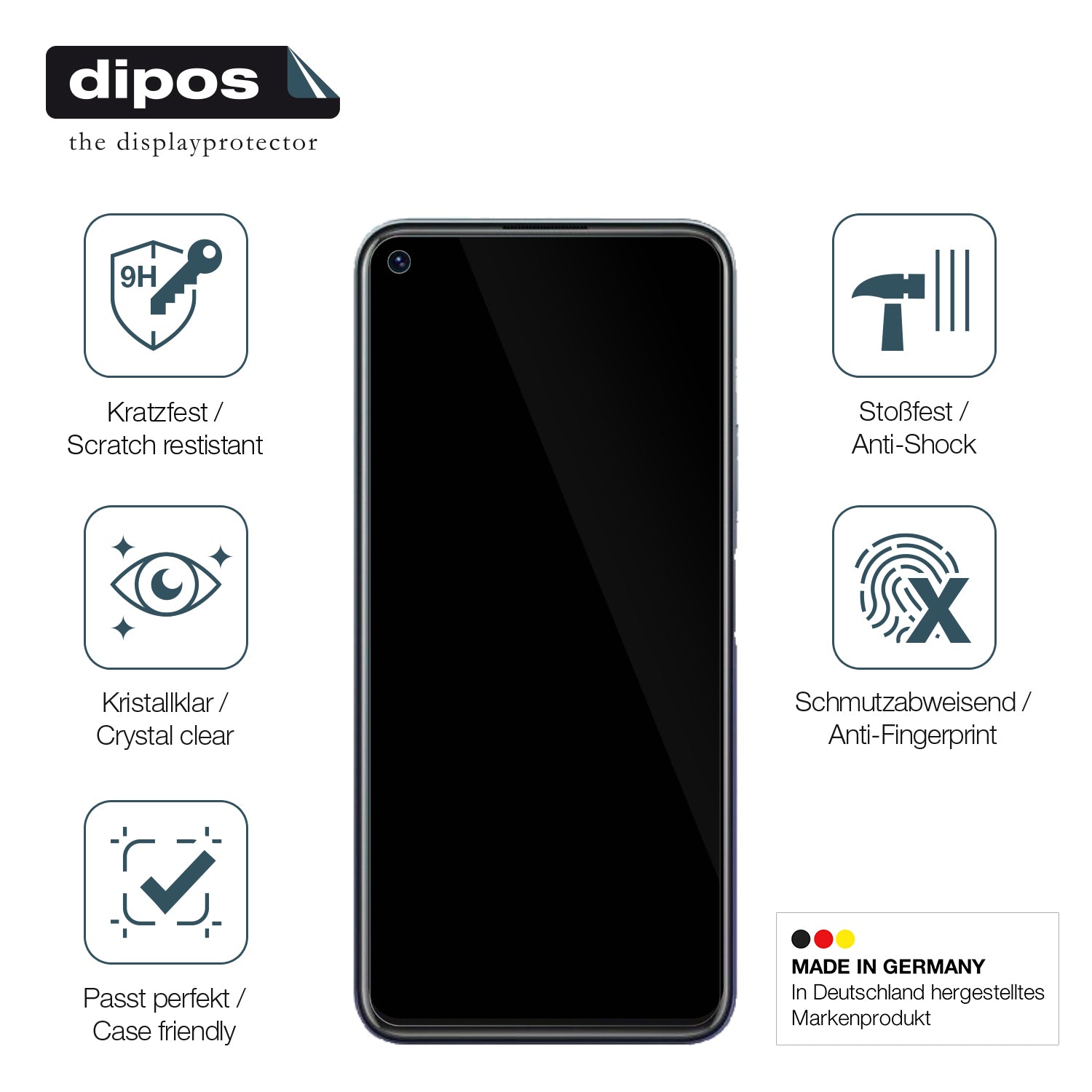 Displayschutz hergestellt in Deutschland, höchste Qualität made in Germany