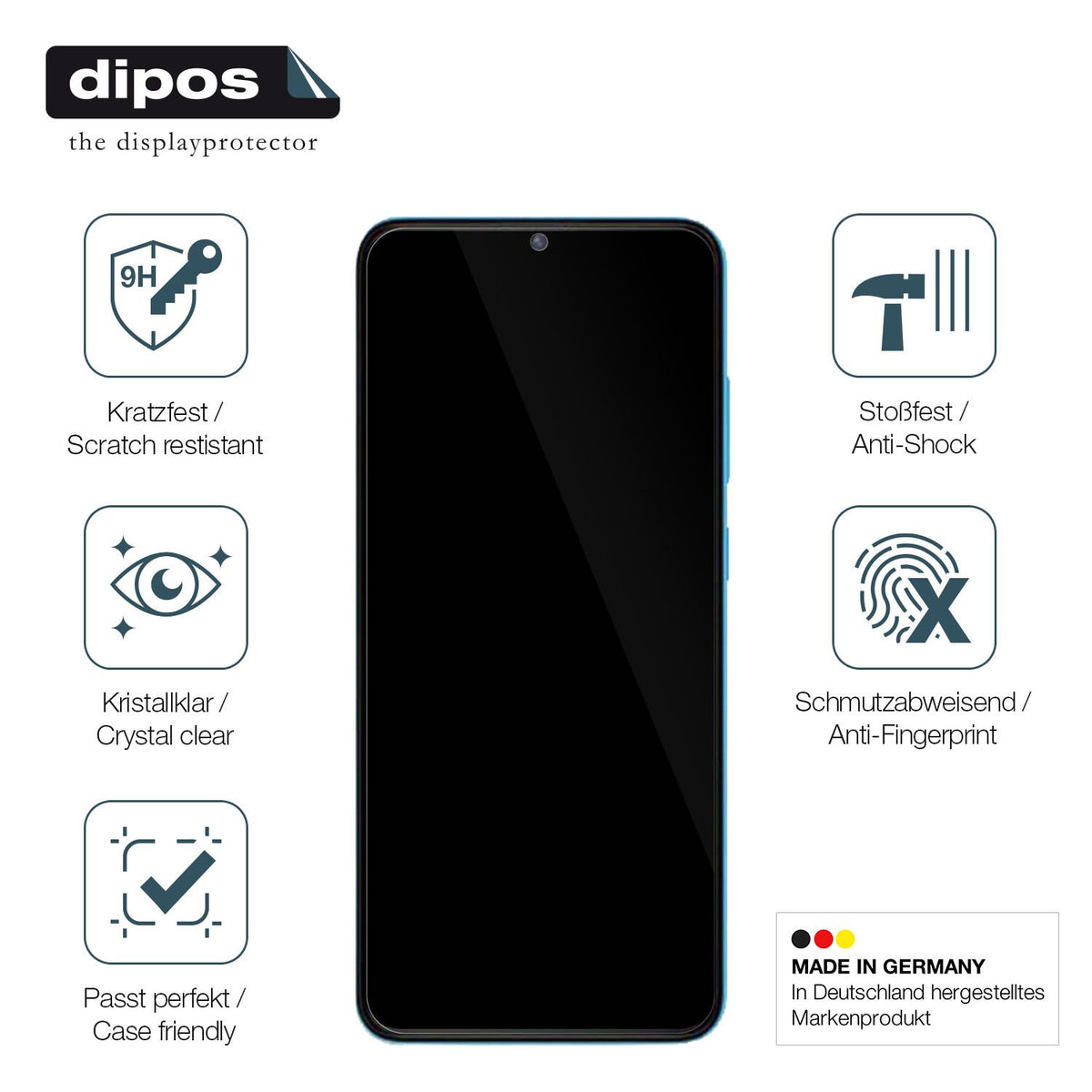 Displayschutz hergestellt in Deutschland, höchste Qualität made in Germany