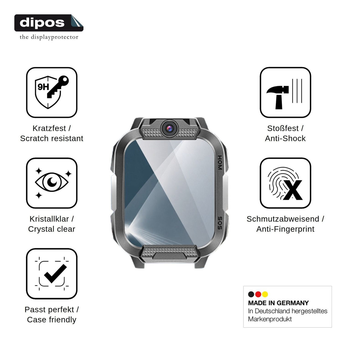 2x Screen Protector for whraills 001-BAK Flexible Glass 9H dipos