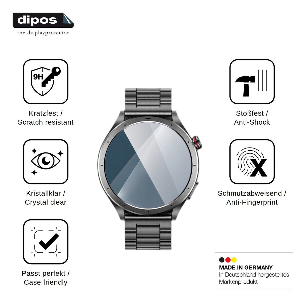 2x Screen Protector for whraills ET472 Flexible Glass 9H dipos