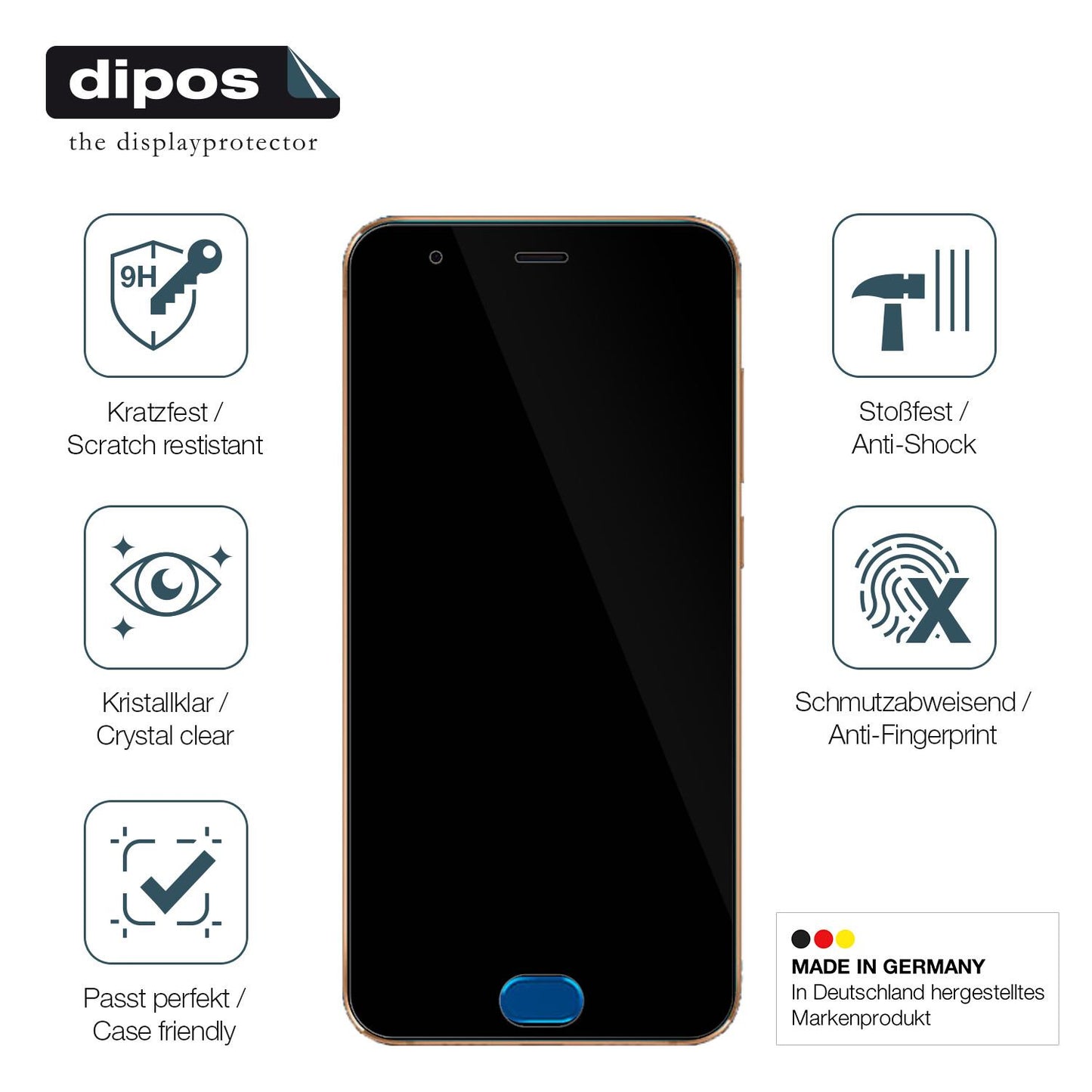 Displayschutz hergestellt in Deutschland, höchste Qualität made in Germany