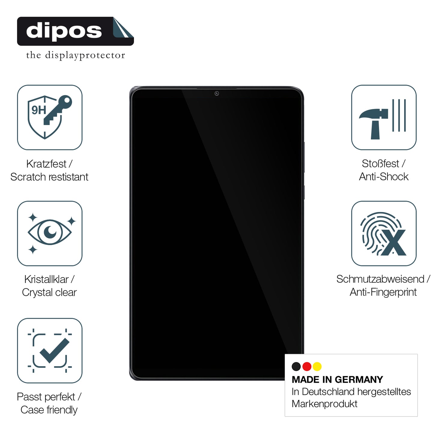 Displayschutz hergestellt in Deutschland, höchste Qualität made in Germany