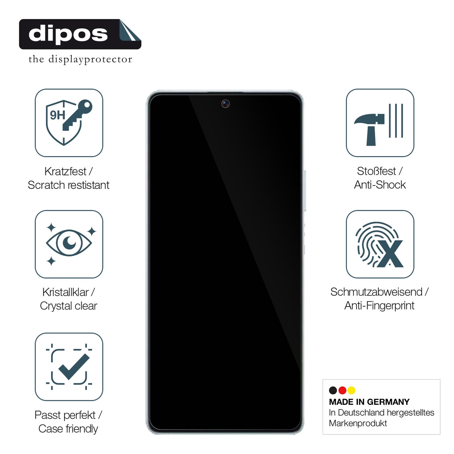 Displayschutz hergestellt in Deutschland, höchste Qualität made in Germany