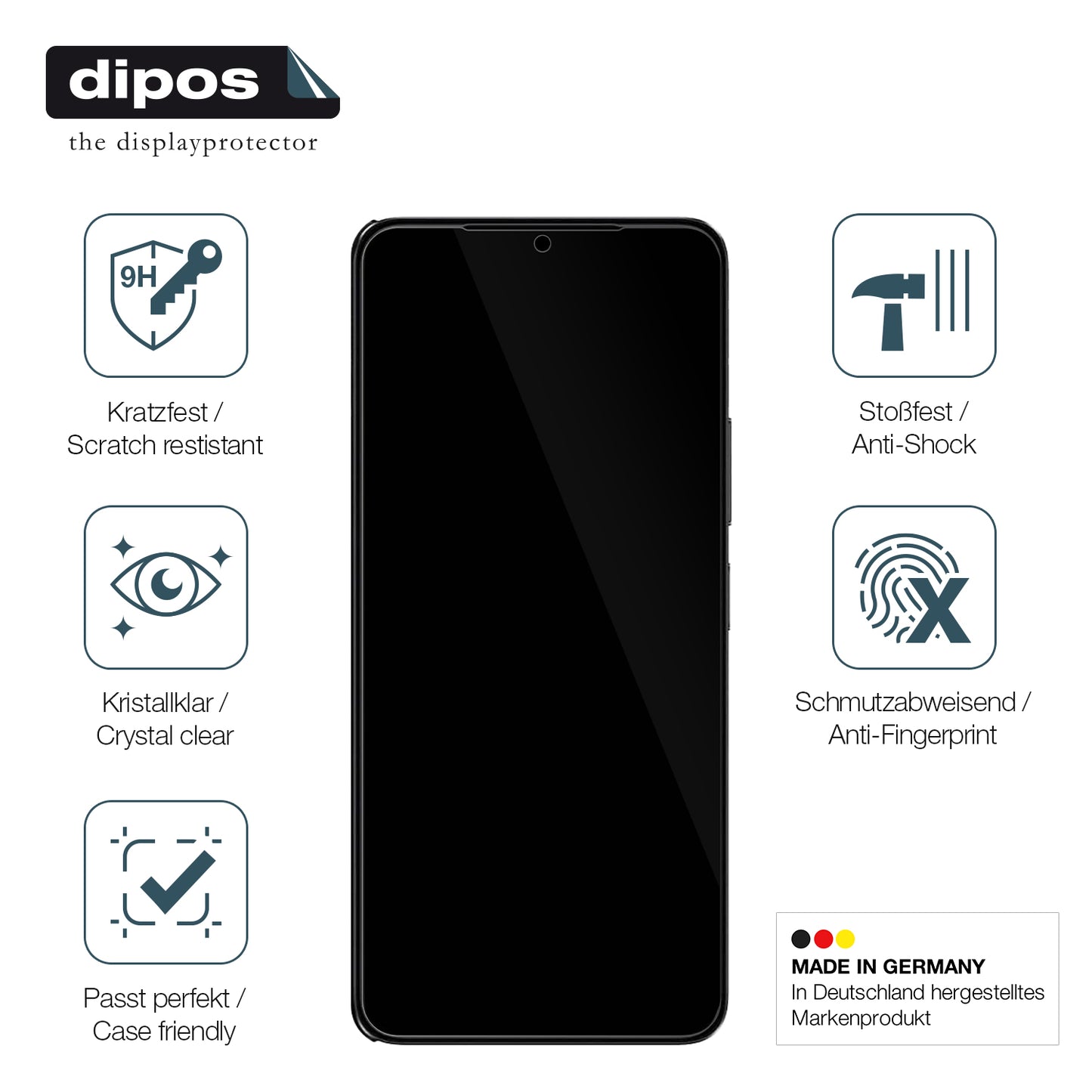 Displayschutz hergestellt in Deutschland, höchste Qualität made in Germany