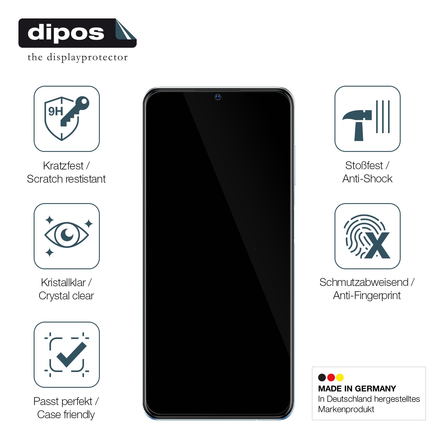Displayschutz hergestellt in Deutschland, höchste Qualität made in Germany