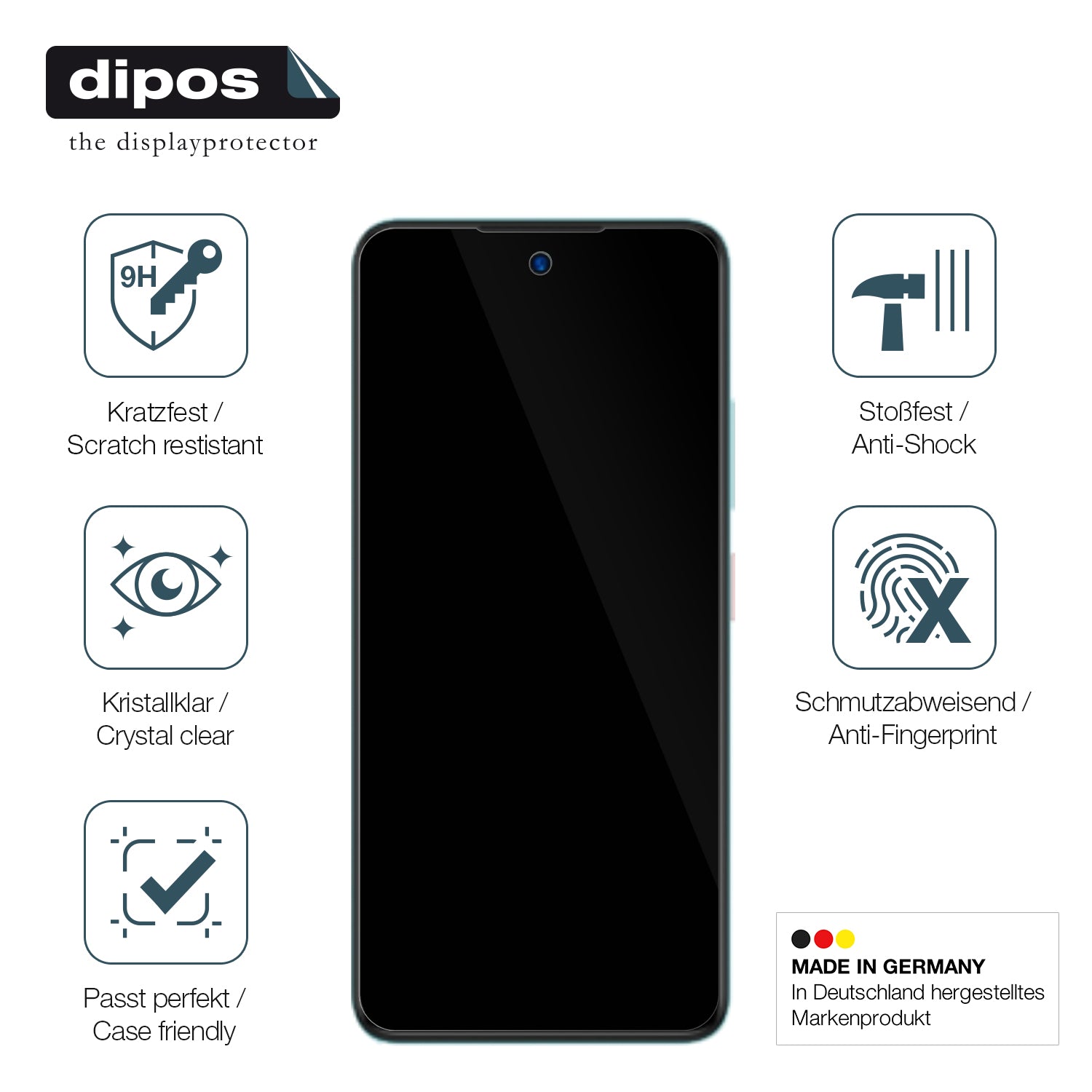 Displayschutz hergestellt in Deutschland, höchste Qualität made in Germany