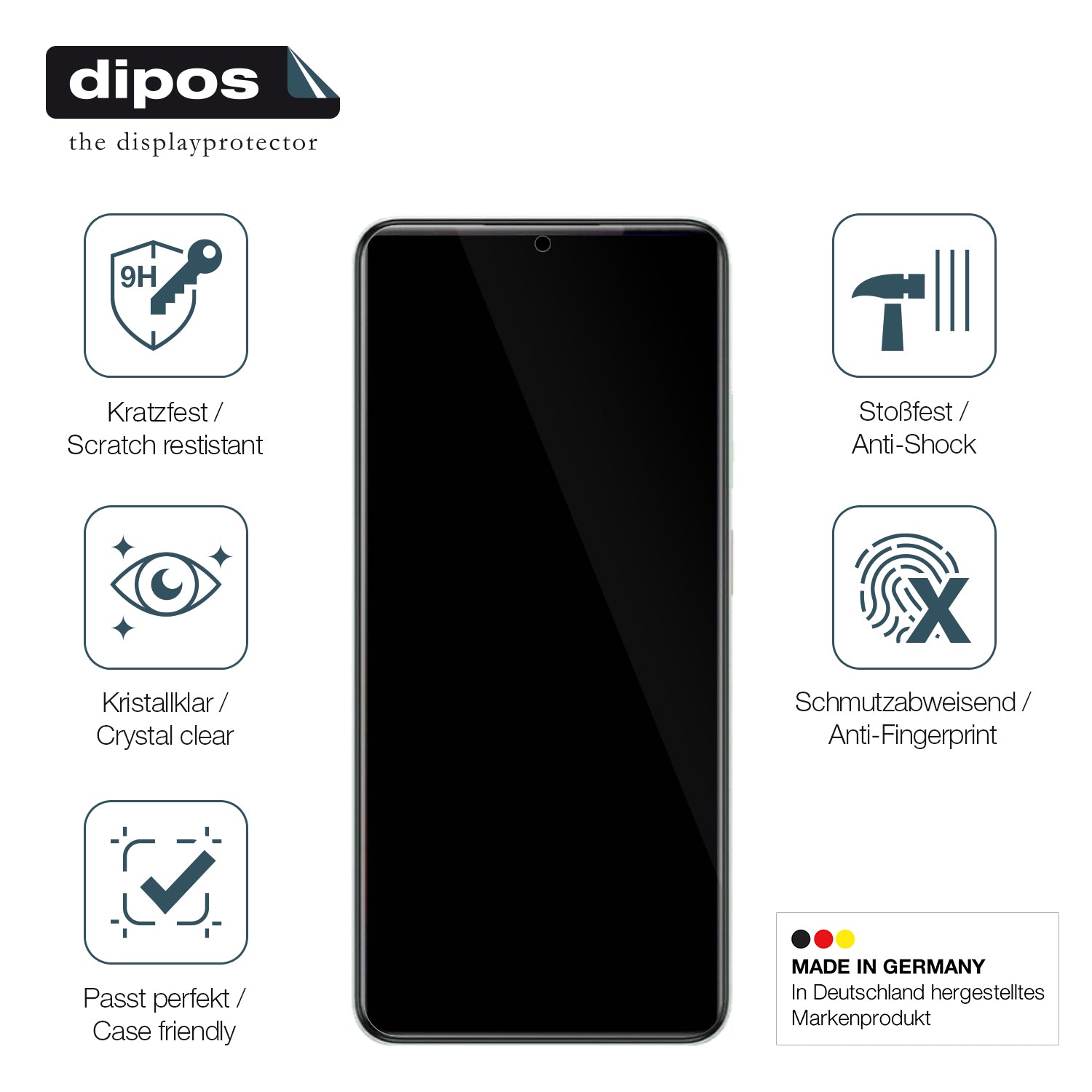 Displayschutz hergestellt in Deutschland, höchste Qualität made in Germany