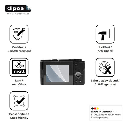 2x Screen Protector for AgfaPhoto Realishot C130 matte Flexible Glass 9H dipos