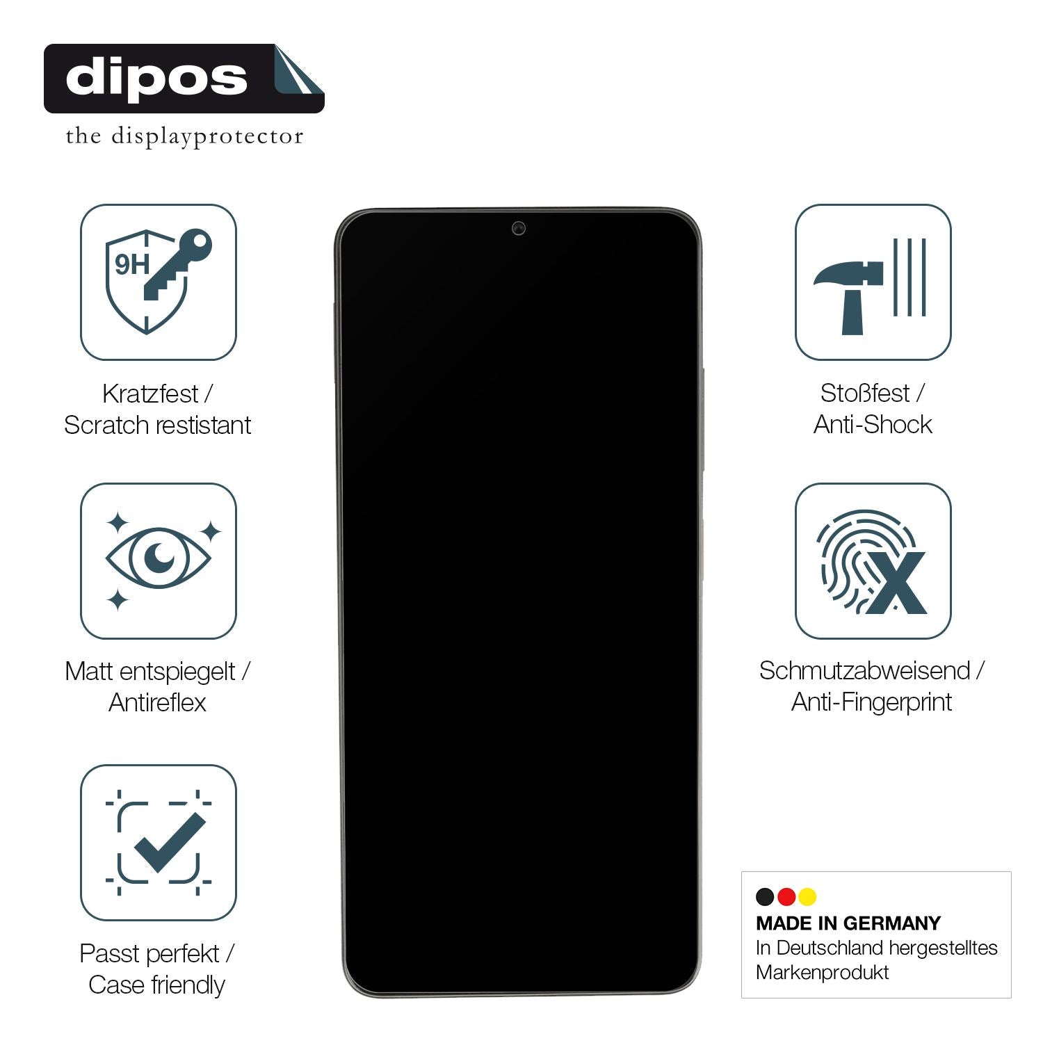 Displayschutz hergestellt in Deutschland, höchste Qualität made in Germany