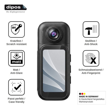 2x Screen Protector for AIKER H91 Action Cam matte Flexible Glass 9H dipos
